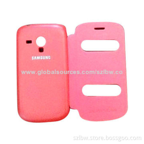 PU Flip Leather Case for Samsung S3 Mini with S-view Window